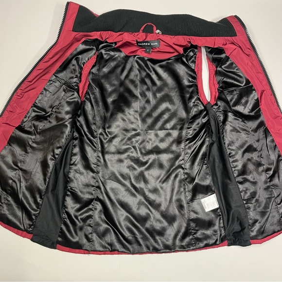 Andrew Marc Puffer Vest Full Zip Burgundy / Maroon Red Jacket Size Small - Picture 9 of 14